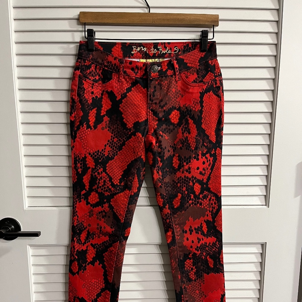 Vera Wang Snake Print Jeans